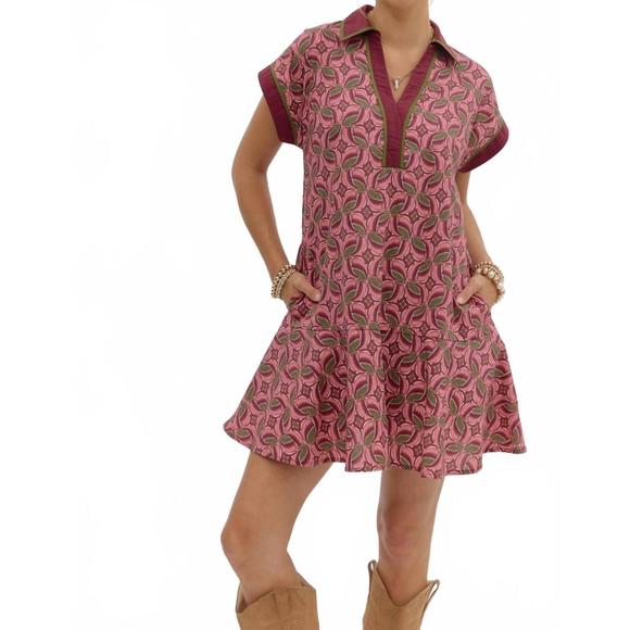 NEW ENTRO sasha mini dress in pink - Picture 1 of 5